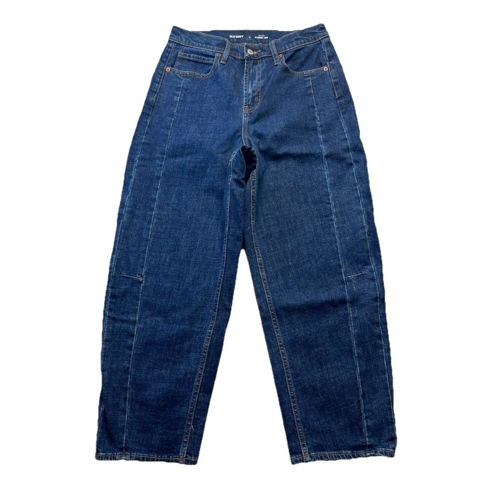 Old Navy Jeans Womens 6 Evie Baggy Barrel High Waist Cropped Ankle Fisherman